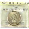 Image 1 : Loon $1 2023 (Professional Coin Certification System) MS66 