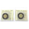 Image 1 : $2 2022 Black Ring (Professional Coin Certification System) MS64 & GUNC. 2pcs.