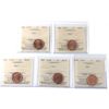 Image 1 : 1-cent 1977-2001 ICCS MS65-66 Red. 5pcs.