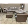 Image 2 : PATIOFLARE PF-CS240-BR MO NAPIER 5 PCS BROWN OUTDOOR PATIO SECTIONAL SOFA SET WITH CUSHION *IN BOX*