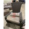 Image 2 : PAIR OF PATIO FLAIR BROWN PREMIUM OUTDOOR PATIO MUSKOKA CHAIRS WITH CUSHIONS *IN BOX*