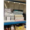 Image 2 : SHELF OF ASSORTED BLANKETS, BEDDING, & LINENS