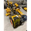 Image 2 : ASSORTED DEWALT CORDLESS POWER TOOLS INCLUDING: DC410+DCG414 GRINDER, PAIR OF HAMMER DRILL &