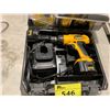 Image 2 : DEWALT DW972 CORDLESS HAMMER DRILL IN HARD TRANSPORT CASE WITH BATTERY & CHARGER, BERNZOMATIC