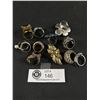 Image 2 : Collection Of Vintage Costume Rings, Emamel, Glass & Rhinestones