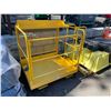 Image 1 : ULINE 48" X 40 YELLOW MOBILE FORKLIFT AERIAL PLATFORM WITH TOOL PLATFORM