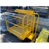 Image 2 : ULINE 48" X 40 YELLOW MOBILE FORKLIFT AERIAL PLATFORM WITH TOOL PLATFORM