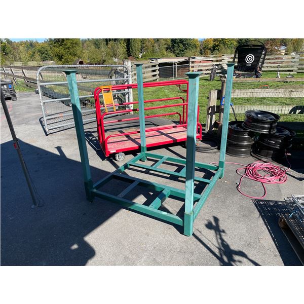GREEN METAL 4X4 STACKABLE PALLET RACKS - Able Auctions