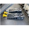 Image 2 : 2 900LB ALUMINUM EQUIPMENT RAMPS, PAIR OF RHINO RAMPS & 2 YELLOW WHEEL CHALK'S