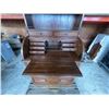 Image 3 : 5 DRAWER 2 DOOR ROLL TOP ANTIQUE WRITING DESK