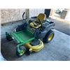 Image 1 : JOHN DEERE EX TRAK GAS POWERED 360 RIDE ON LAWN MOWER ( *HAS KEYS, HOUR METER READS 267 HRS,