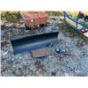 Image 1 : BLACK 5' SNOW PLOW ATTACHMENT & SMALL PLASTIC DUMP TRAILER