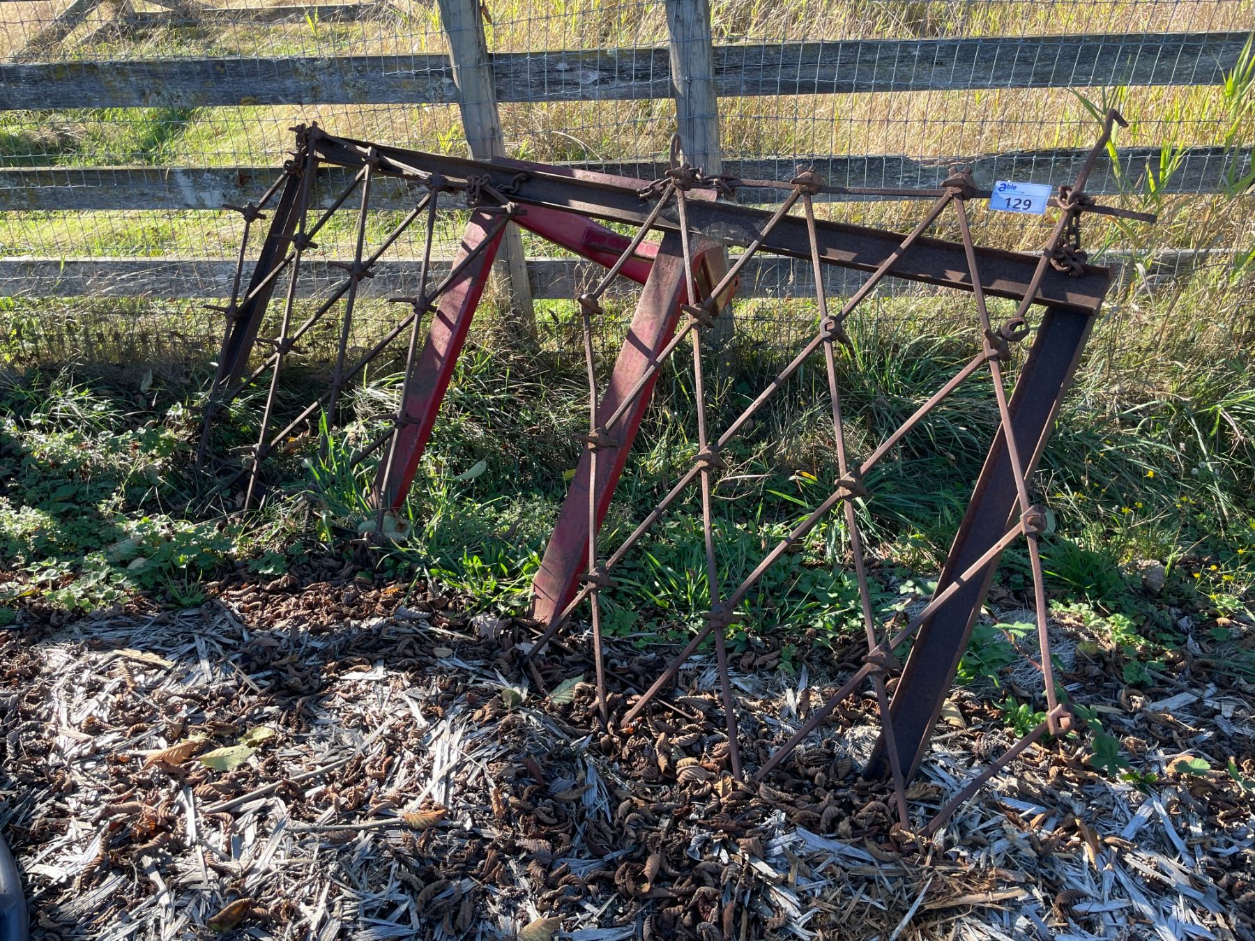 3 Point Harrow Rake 3 POINT HITCH FIELD RAKE HARROW 8FT X 4FT - Able Auctions