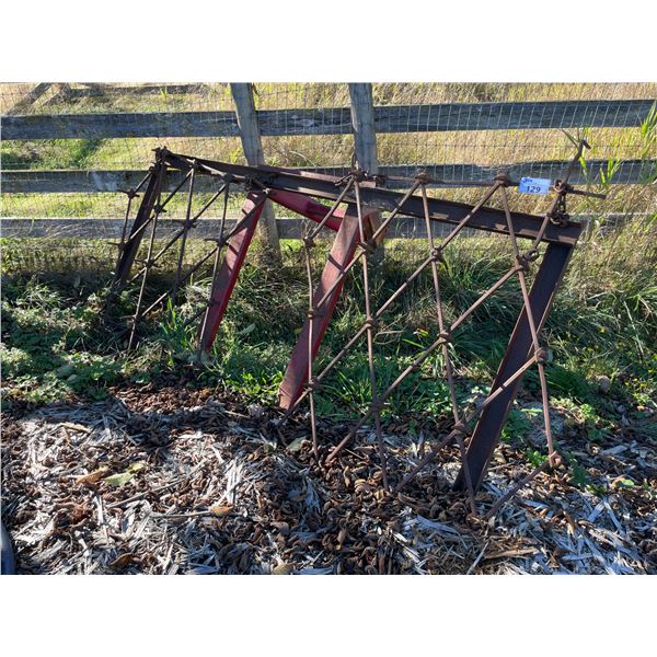 3 POINT HITCH FIELD RAKE HARROW  8FT X 4FT