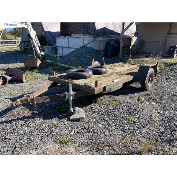 SINGLE AXLE 12' X 68  FARM TRAILER ( *NO REGISTRATION, HAS 2 SPARE TIRES* )