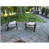 Image 2 : 9 CAST ALUMINUM OUTDOOR PATIO ARMCHAIRS, 2 OTTOMANS & 2 SEAT SOFA SET