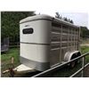 Image 3 : 1991 CIRCLE J MUSTANG, DOUBLE AXLE, 2 HORSE STOCK TRAILER, VIN 46YSP1221M1039954,