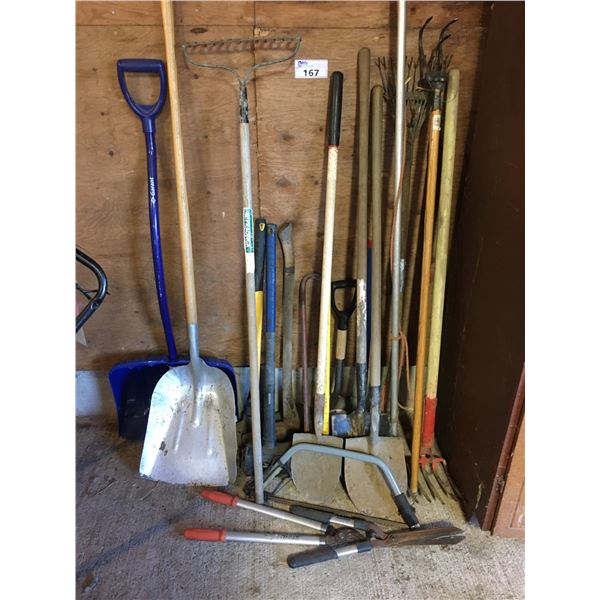 LARGE GROUP OF ASSORTED GARDEN TOOLS - APPROX. 20PCS.