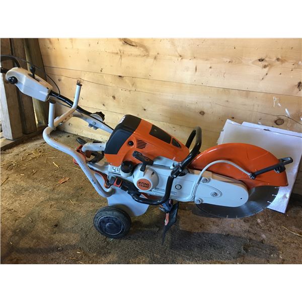 STIHL TS 800 CONCRETE SAW WITH CART WITH NEW ASSORTED BLADES - 16