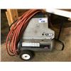 Image 1 : SANBORN 3 1/2HP. AIR COMPRESSOR WITH APPROX. 50FT HOSE LINE