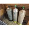 Image 1 : 3 SCUBA TANKS (NEVER BEEN EMPTY) CERTIFICATION DUE - 2 ALUMINIUM/1 STEEL