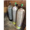 Image 2 : 3 SCUBA TANKS (NEVER BEEN EMPTY) CERTIFICATION DUE - 2 ALUMINIUM/1 STEEL