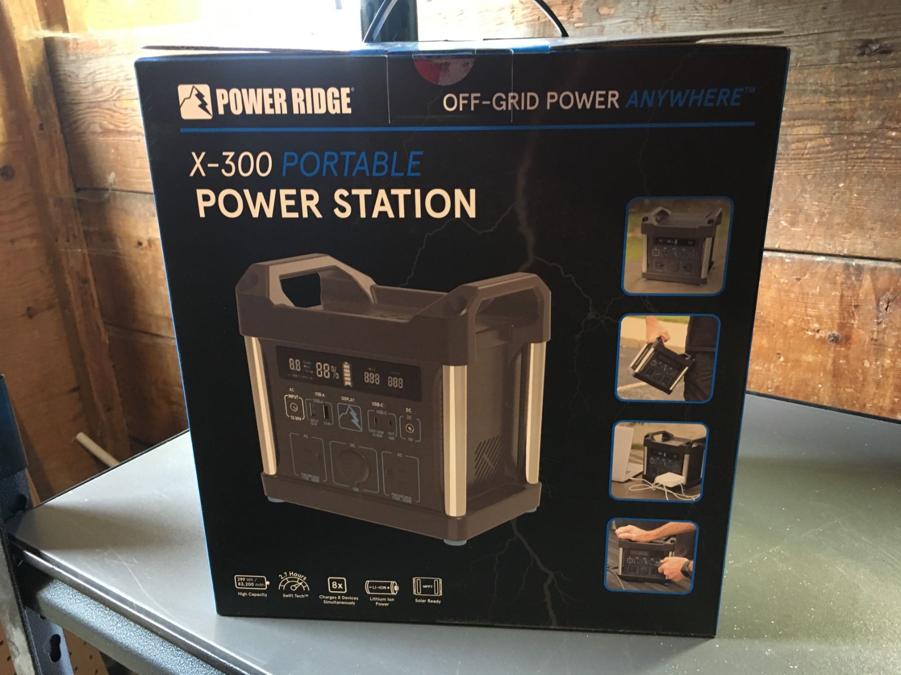 Invis Power Ridge POWER RIDGE OFF-GRID POWER X-300 PORTABLE POWER STATION - Able Auctions