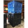 Image 1 : 2 ULINE MODEL H4053BLU & H1737BL HEAVY DUTY PLASTIC PALLET TOTES W/LIDS