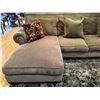 Image 2 : JOHN MICHAEL DESIGN 3PCS. SECTIONAL SOFA - GREY UPHOLSTERED FABRIC INCLUDES AREA RUG