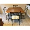 Image 1 : 5PC NATURAL & BLACK DINETTE TABLE SET