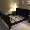 Image 1 : CHOCOLATE BROWN KING SIZE SLEIGH BED-HEADBOARD/FOOTBOARD & RAILS