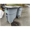 Image 1 : 2 RUBBERMAID ROLLING  50 GALLON