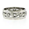 Image 7 : Antique 14k White Gold 0.20 ctw Diamond 7mm Eternity Band Ring
