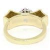 Image 9 : Unique Vintage 18K Yellow Gold.25 ctw Round Ruby Diamond Textured Cluster Ring