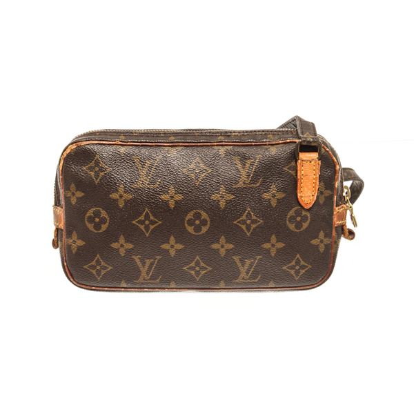 Louis Vuitton Brown Monogram Canvas Pochette Marli Bandolier Shoulder Bag