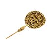 Image 1 : Chanel Gold-Plated Vintage CC Coin Medallion Brooch