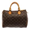 Image 1 : Louis Vuitton Brown Monogram Canvas Speedy 30 Satchel Bag