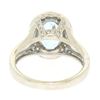 Image 8 : New Modern 18K White Gold 3.07 ctw Oval Aquamarine Diamond Sylvie Split Shank Ri