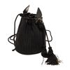 Image 2 : Saint Laurent YSL Black Canvas Fringe Bucket Bag