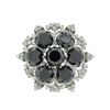 Image 1 : 9.57 ctw Fancy Black and 0.78 ctw White Diamond 14K White Gold Ring (10.35 ctw D