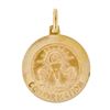 Image 1 : New Italian 14K Yellow Gold Round Textured Confirmation Medallion Charm Pendant