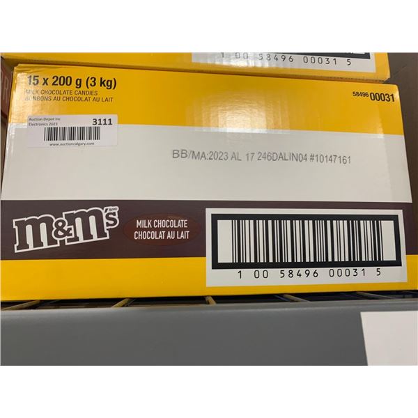 CASE LOT M & M Milk Chocolate Candies 15 x 200g