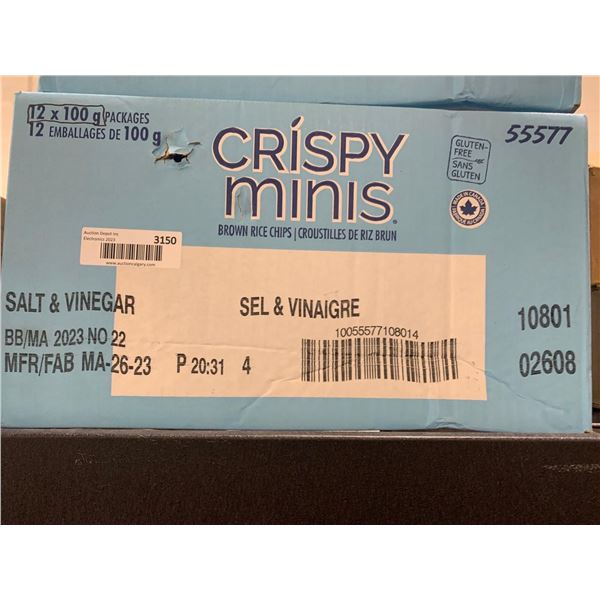 CASE LOT Crispy Minis Salt & Vinegar 12 x 100g