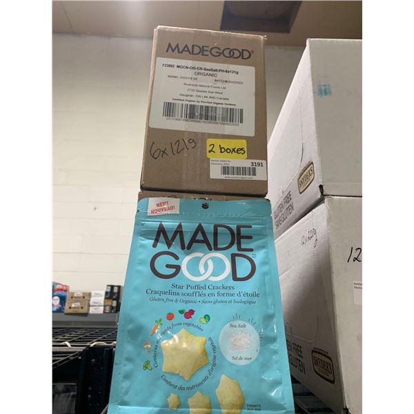 CASE LOT Made Good Star Puffed Crackers Sea Salt 6 x 121g