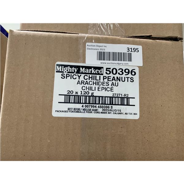 CASE LOT Mighy Marked Spicy Chili Peanuts 20 x 120g
