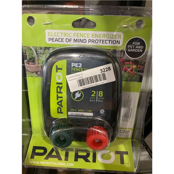 Patriot Electric Fence Energizer - Powers up to 3km