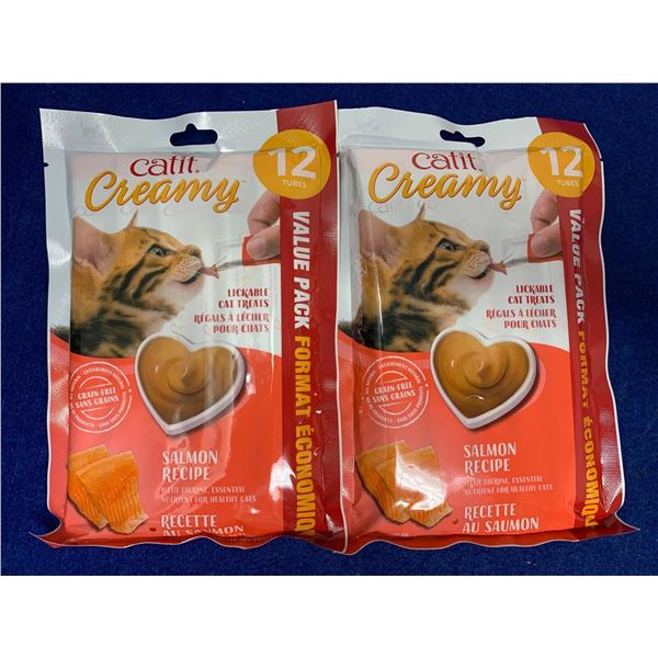 Catit Creamy Salmon Lickable Cat Treats (2 x 180g)
