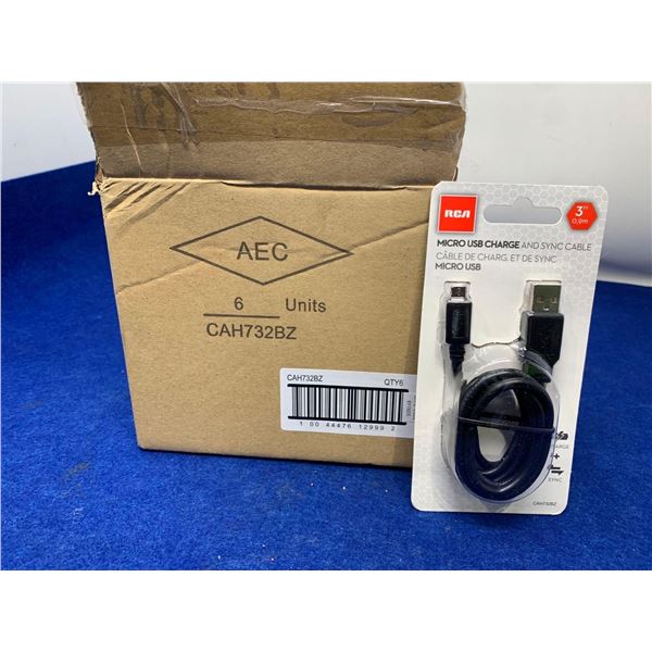 RCA Micro USB Charge and Sync Cable (6ct)