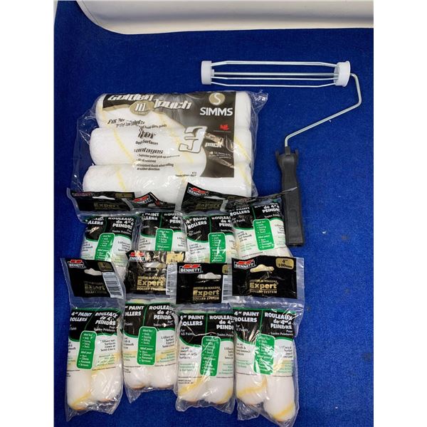 Lot of Paint Roller Sleeves and Large Roller