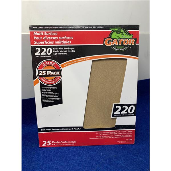 Gator Multi-Surface 220 Sandpaper (25shts)